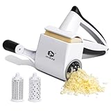 ANJUKE Parmesanreibe, Classic Käsereibe mit Kurbel, 2-in-1 Rotierende...