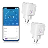 CNBINGO Smart Steckdose mit Strommessung, Smart Home WLAN Steckdose...