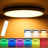 Oraymin Deckenlampe mit Fernbedienung Ø30CM, 24W 3300LM LED Deckenleuchte...