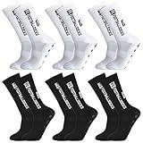 Apricitie 6 Paare Fußball Socken Männer, Fußball Sportsocken Anti-Rutsch...