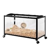 Hamsterkäfig, Metall Rattenkäfig, 360°-Sicht Kleintierkäfig Groß, 97L...
