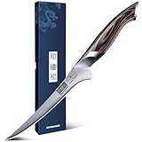 HOSHANHO Filetiermesser 18cm Küchenmesser, Profi Fischmesser und...