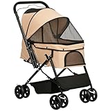 PawHut Hundebuggy Hundewagen Buggy für kleine Hunde und Katzen...