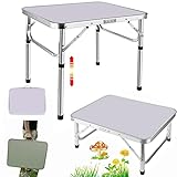 Lucn 60 cm faltbarer Campingtisch, tragbarer faltbarer Picknicktisch für...