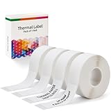 4 Rollen Etikettenband, 14 x 40 mm Thermo-Etikettenband Wasserfeste...