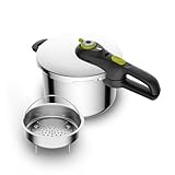 Tefal Secure 5 Neo Schnellkochtopf 6L Edelstahl, 22cm, Korbeinsatz &...