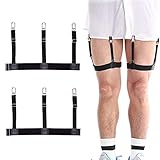 Hemdhalter Herren mit rutschfesten Clips,Shirt Stay Flexible und Elastische...