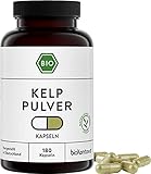 Kelp Kapseln BIO | 180 Stück vegane Kelppulver Kapseln | 600 mg je...