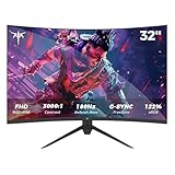 KTC Gaming Monitor 32 Zoll Curved Monitor, 165Hz OC 180Hz 1ms GTG FHD VA...