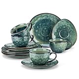 vancasso Kaffeeservice Steingut, STARRY 12 teiliges Kaffeeset für 4...