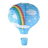 Banziaju Regenbogen Hot Air Ballon Deckenleuchte mit Papierlaterne Schatten...