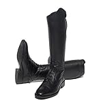 Rhinegold Young Rider Elite Reitstiefel aus weichem Leder, Schwarz, 4...
