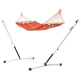 LA SIESTA® Alisio Hängematte mit Stab & Stahlgestell, Wetterfeste...