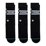 Stance Crew Sock - Basics - 3 Pack (Schwarz, Mittel)