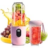 Tragbarer Mixer Smoothie Maker, 500 ml Mixer Smoothie Maker to Go mit...