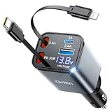Gritin 4 in 1 Zigarettenanzünder USB C 69W Auto Ladegerät Adapter Kfz...