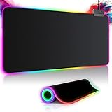 Gaming Mauspad RGB Mousepad 800x300mm XXL Gaming Mousepad groß mit 14...