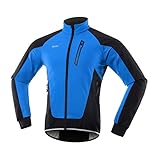 ARSUXEO Herren Winter Fahrradjacke Thermo-Vlies Softshell MTB Fahrrad...