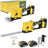 2-in-1 Heckenschere, 21V Akku Heckenschere mit 2,0Ah Akku und Ladegerät,...