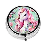 Dlxw Fashion Pillendose Aufbewahrungsbox, Tragbare Metall Pillendose mit...