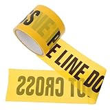 LOLIPPYY Police Line Absperrband Warnband Do Not Enter PVC Gelb Schwarz Non...