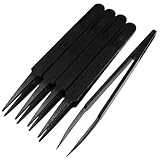 MMOBIEL 5-tlg Antistatisches multifunktionales Präzisionspinzetten Set aus...