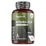 Weihrauchkapseln - 2000mg Boswellia Pulver je Kapsel - 400mg Weihrauch...