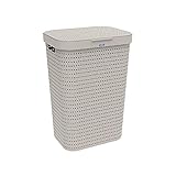 Rotho Country Wäschesammler 55l mit Deckel, Kunststoff (PP) BPA-frei,...