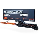 Presch Mini Metallsäge Flexibel 300mm - 3in1 Bügelsäge inkl....