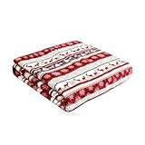 Weihnachts Kuscheldecke Für Couch - Warme Flanell Schneeflocken...