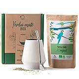 ORIGEENS MATE TEE SET mit Mate Becher, Bombilla, und BIO Yerba Mate Tee |...