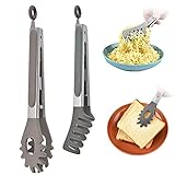 Bncxdc nudelzange, küchenzange Grillzange 2er-Set, Edelstahl und...