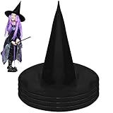 AUNGKWANG 4er Pack Halloween Hexenhüte, 3/4/5/10 Stück Hexen Zubehör,...