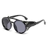 SHEEN KELLY Gothic Motorrad Sonnenbrille Vintage runde Sonnenbrille Wrap...