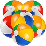 DTYDECLE 6 Stück 30cm Wasserball aufblasbar, Inflatable Beach Ball Bunte...
