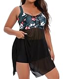 Daci Zweiteiliges Badekleid in Übergröße, mit Boyshorts für Damen,...