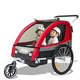 Tiggo Kinderanhänger Jogger 2 in 1 Kinderfahrradanhänger Fahrradanhänger...