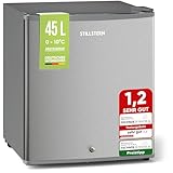 Stillstern Mini Kühlschrank E 45L mit Abtauautomatik, Schloss, Frostfach,...