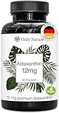 Only Nature® Astaxanthin 12 mg - 60 hochdosierte Kapseln - Made in Germany...