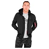 Alpha Industries MA-1 TT Hood Bomberjacke für Herren Black/Black