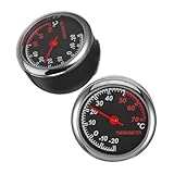 HORIALENCE 2 Stück Auto Thermometer Hochpräzises Mechanisches...