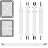 Bettlakenspanner Verstellbar,4 Stück Bettlaken Spanner,35-210cm Bettlaken...