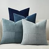 Topfinel Kissenbezug Blau 40x40 4er Set Kissen Aesthetic Sofakissen...