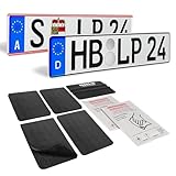 Kennzeichenhalter Klett Nummernschildhalterung Auto Rahmenlos...