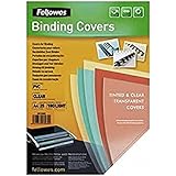 Fellowes 5380001 Deckblatt A4 PVC 180 Mikron, 25 Stück, transparent