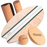 STAASH® Balance Board aus Holz – Starter oder Full Kit – Für...