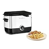 Moulinex AF2200 Mini 1 L Fritteuse, 1000 W, Edelstahl, Kunststoff, Silber...