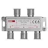 EMOS 4-Wege-Antennenverteiler A-Class - 4-Fach SAT-Splitter mit F-Buchse -...