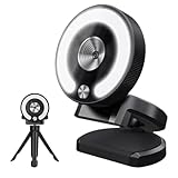 Ptdfjspt 4K Webcam HD Mini Kamera mit Fülllicht Laptop PC Computer Live...