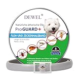 DEWEL 63,5cm Zeckenhalsband für Hunde, Verstellbar Floh-und Zecken...